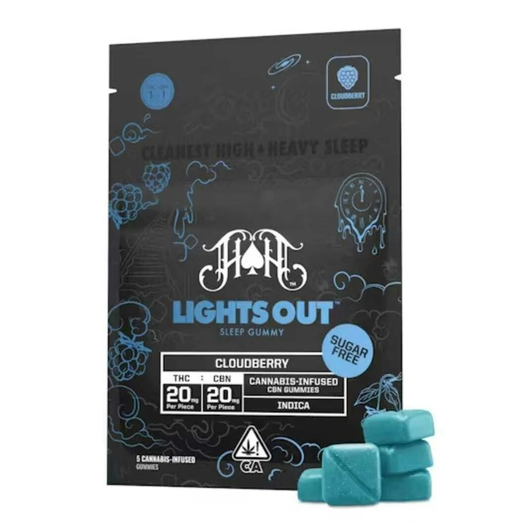 Heavy Hitters - Cloudberry - Lights Out 1:1 CBN Gummies