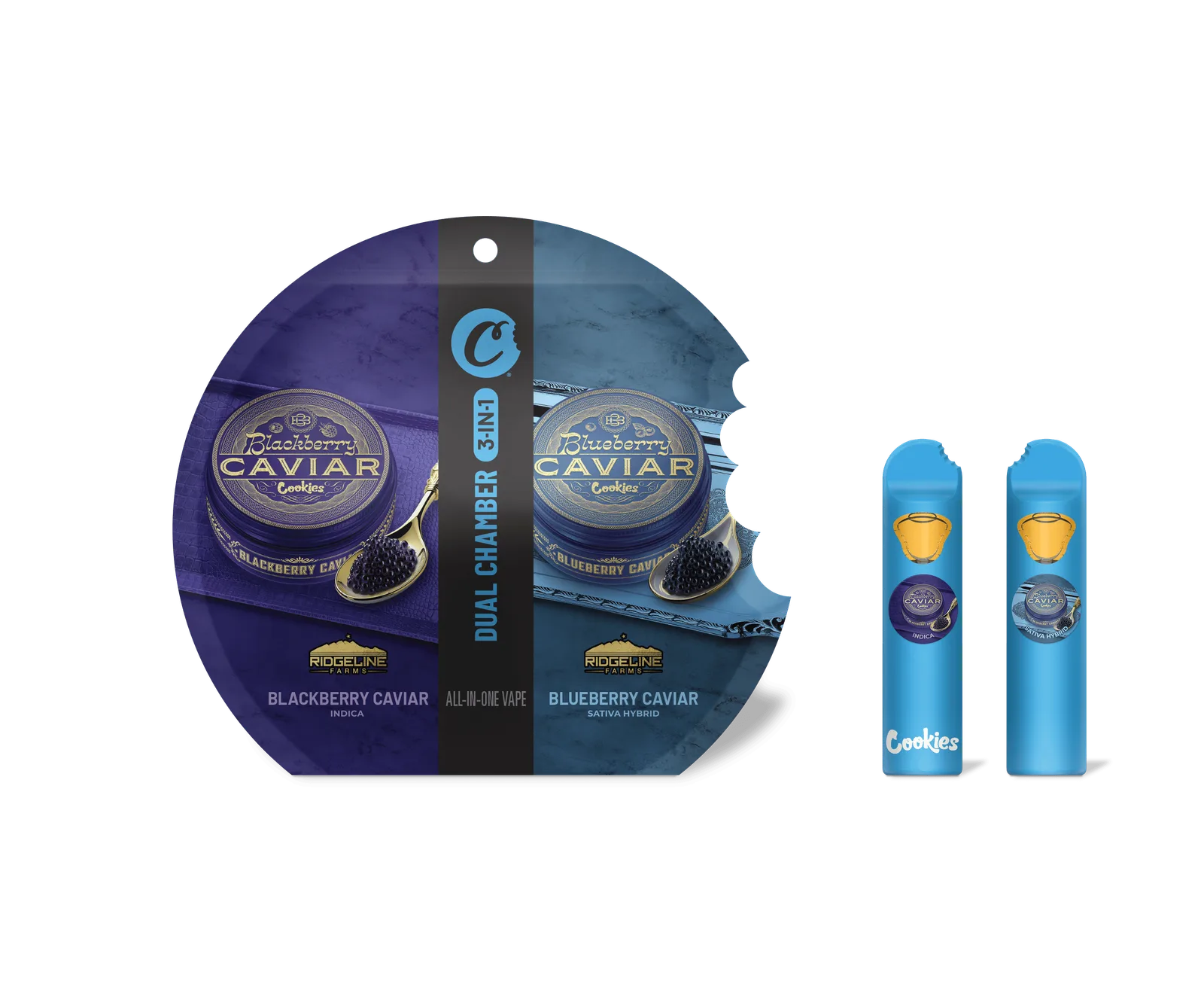 Cookies - 1G 3in1 Dual Chamber - Blueberry Caviar/Blackberry Caviar