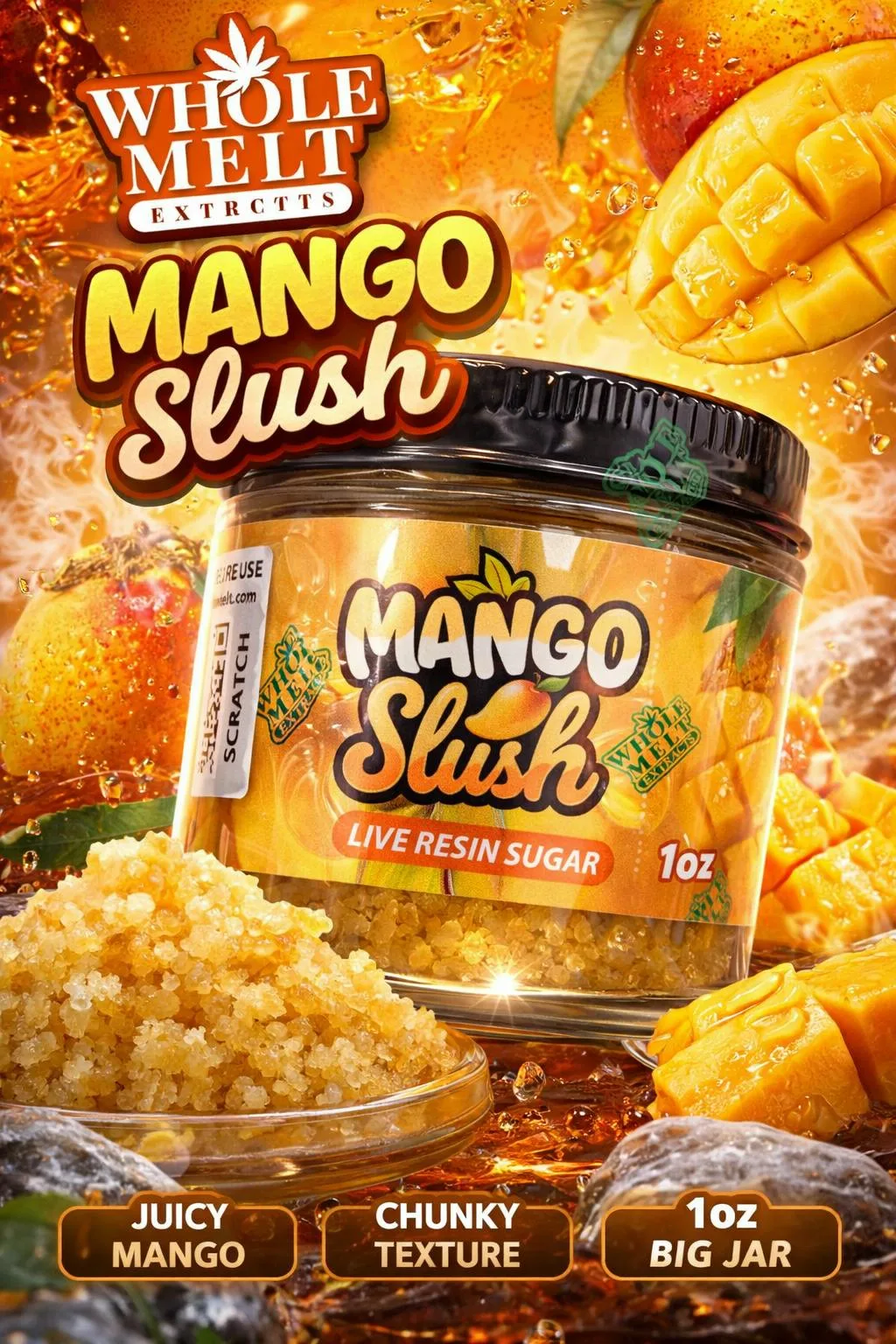 WHOLE MELT | MANGO SLUSH (1OZ LIVE RESIN SUGAR)