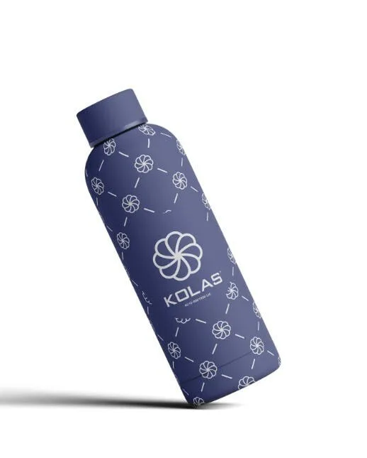 Kolas Branded Water Bottle Logo Pattern Purple