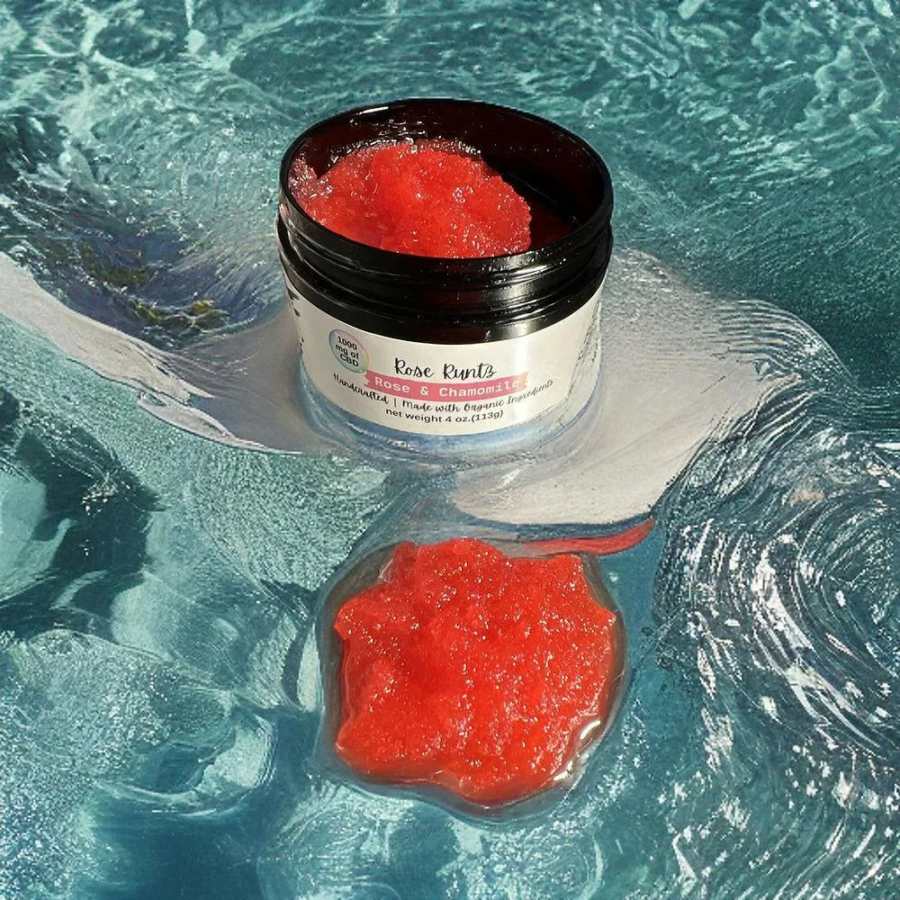 CBD Body Scrub 1000mg- Rose Runtz