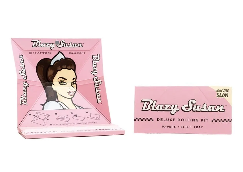 Deluxe Rolling Kit | Papers + Tips + Tray | Blazy Susan