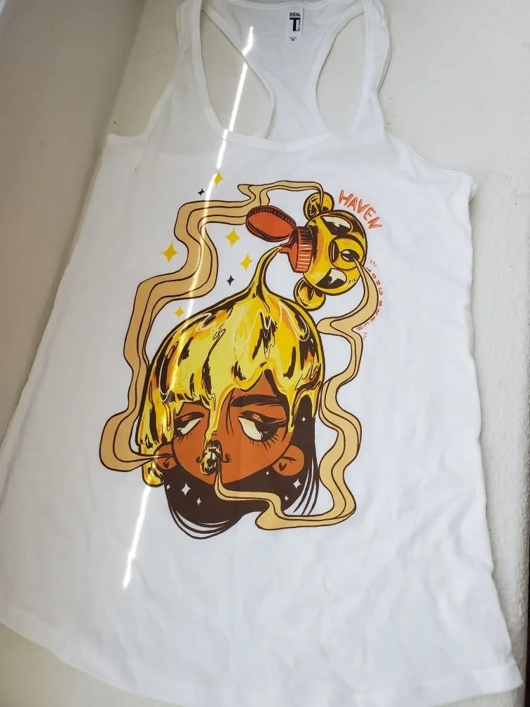 Haven - White Honey Racerback Tank (L)