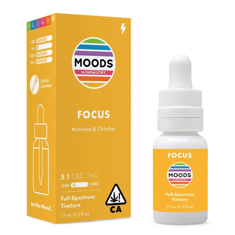 Moods | Tincture | .5oz | CBD:THC | Focus