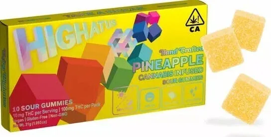 Pineapple [H] - 100MG Sour Gummies 10PK