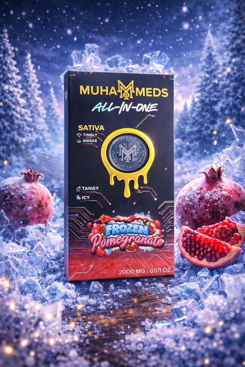 Muha Meds | Frozen Pomegranate | Disposable | 2g