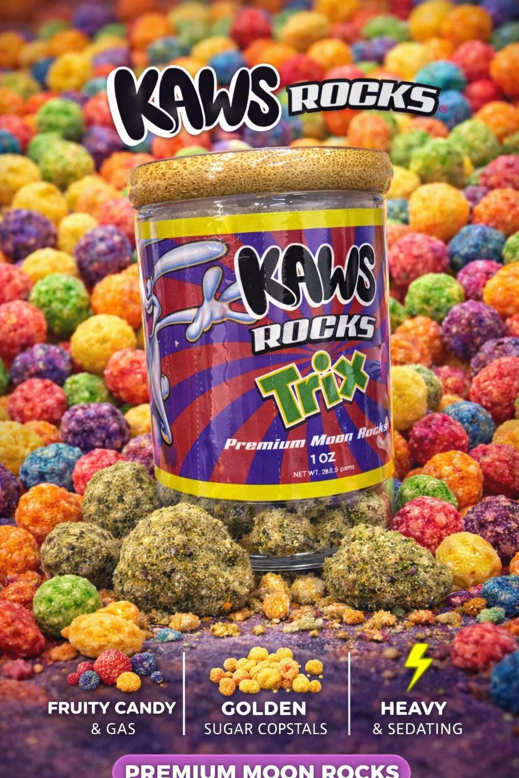 KAWS ROCKS | TRIX (1OZ MOONROCKS)