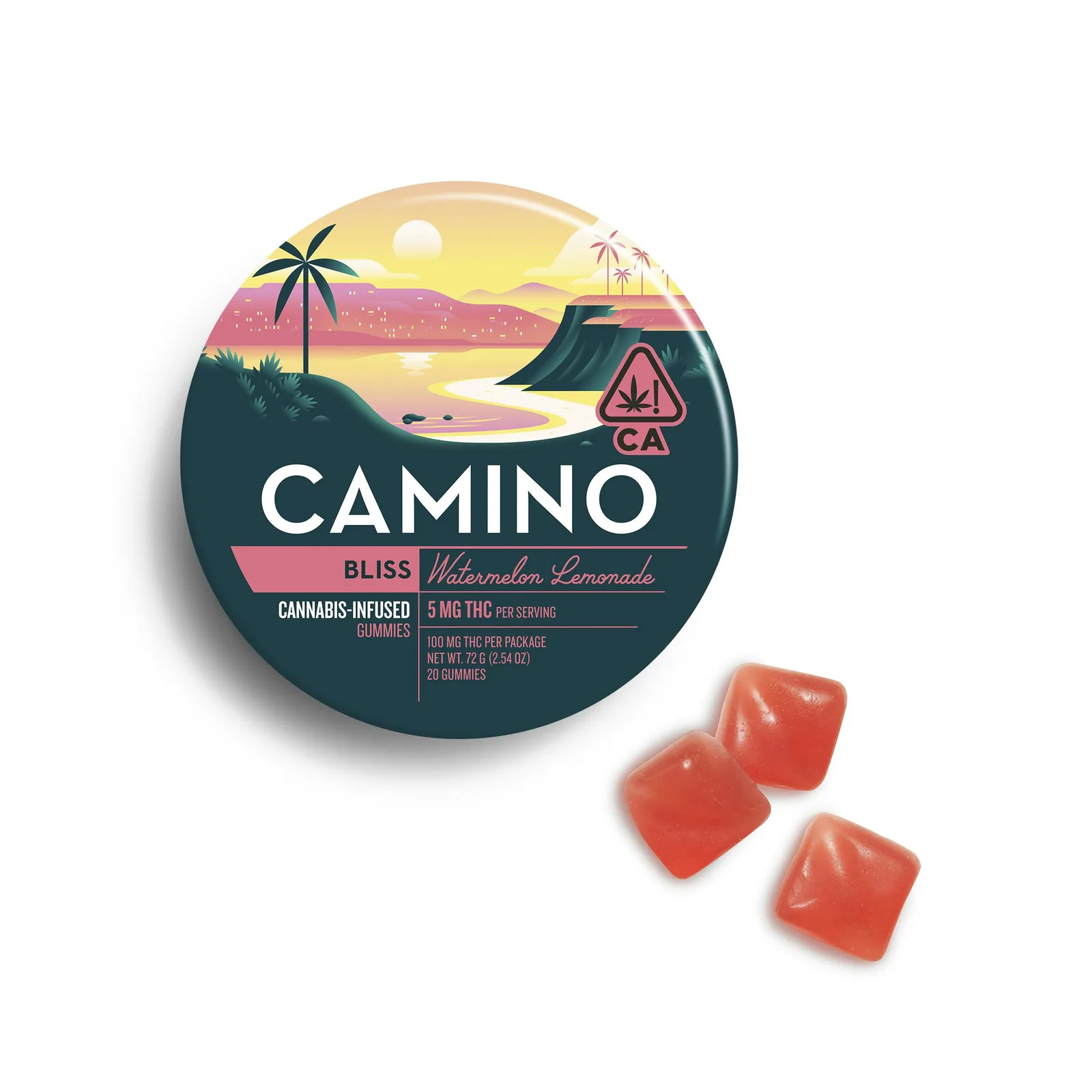 CAMINO WATERMELON LEMONADE "BLISS" GUMMIES 100MG
