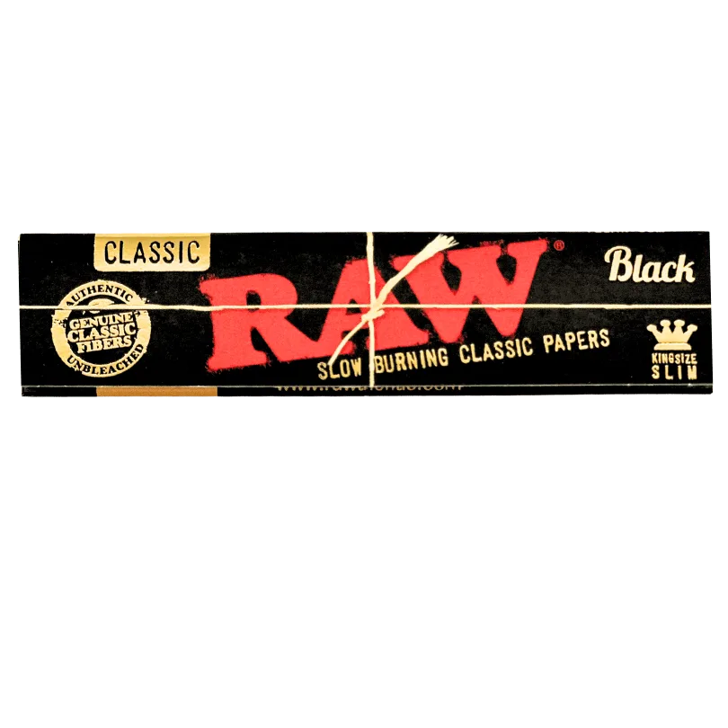 Raw Papers - Black King Size Slims Classic 32ct - Accessories