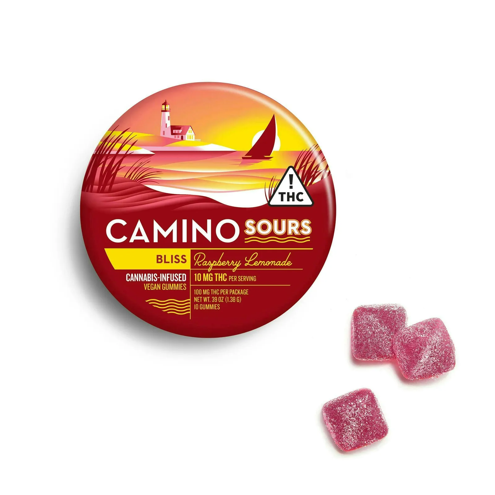 Camino | Gummies | 10pc | Bliss | Sours | Raspberry Lemonade