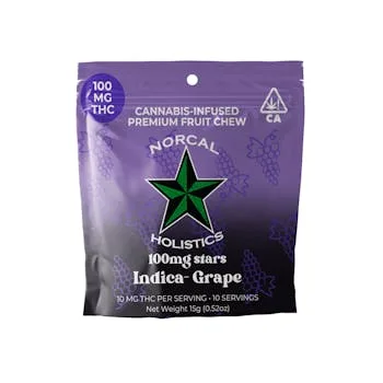 NorCal Holistics | 100mg Star Gummy (Indica) - Grape