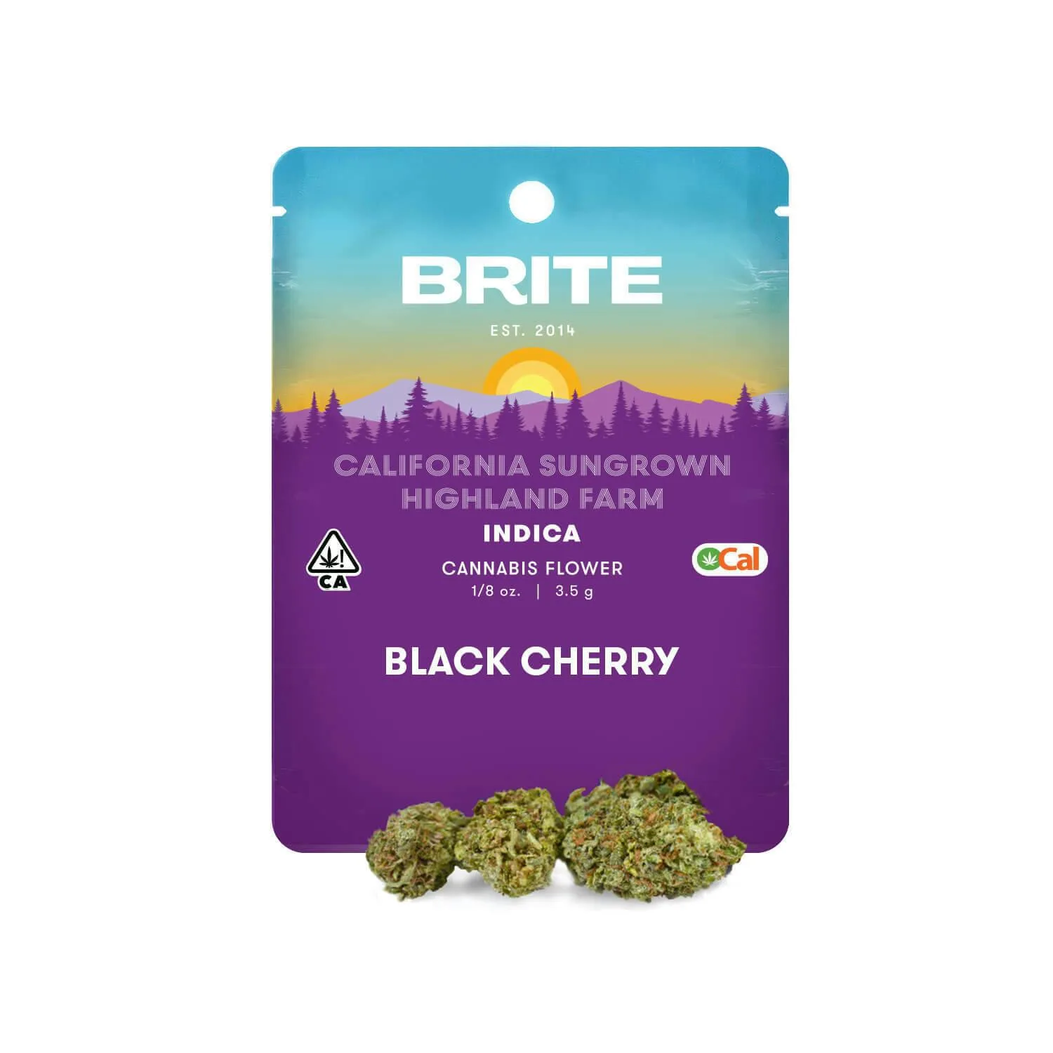BRITE Highland OCal Flower (3.5g) - Indica - Black Cherry Flower