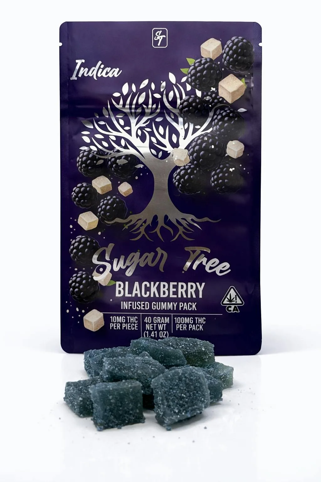 Sugar Tree - Blackberry Infused Gummies, 100mg THC 10pk