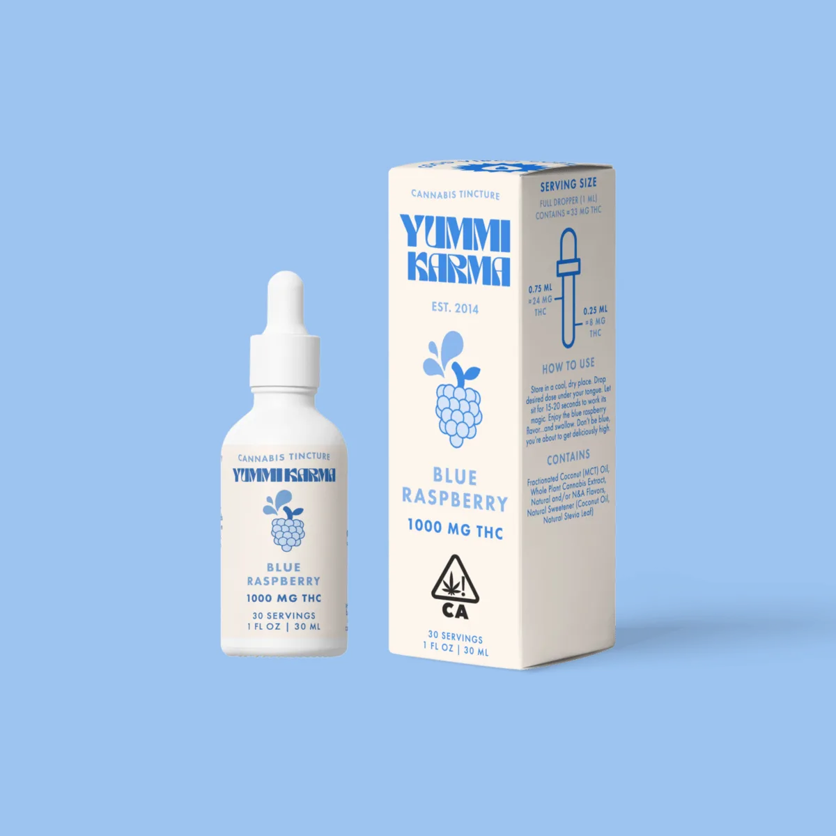 Yummi Karma Drops - Blue Raspberry 1000mg THC
