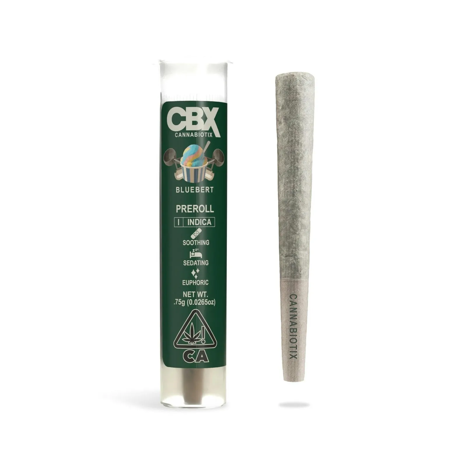 Cannabiotix | Bluebert | Premium Pre-roll | Indica | .75g