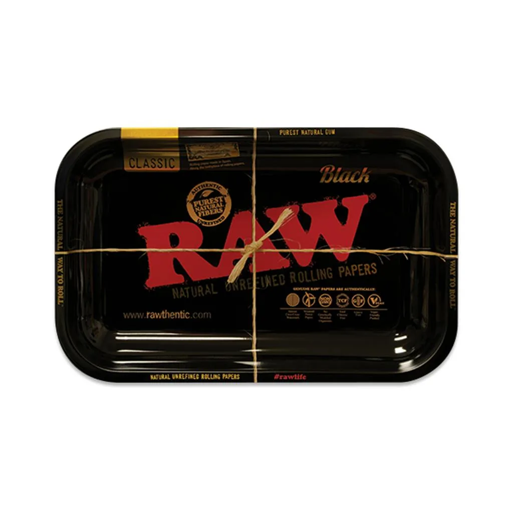 SMALL BLACK ROLLING TRAY - RAW