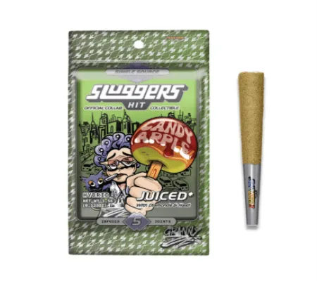 SLUGGERS JUICED 5PK PREROLL - CANDY APPLE (H)