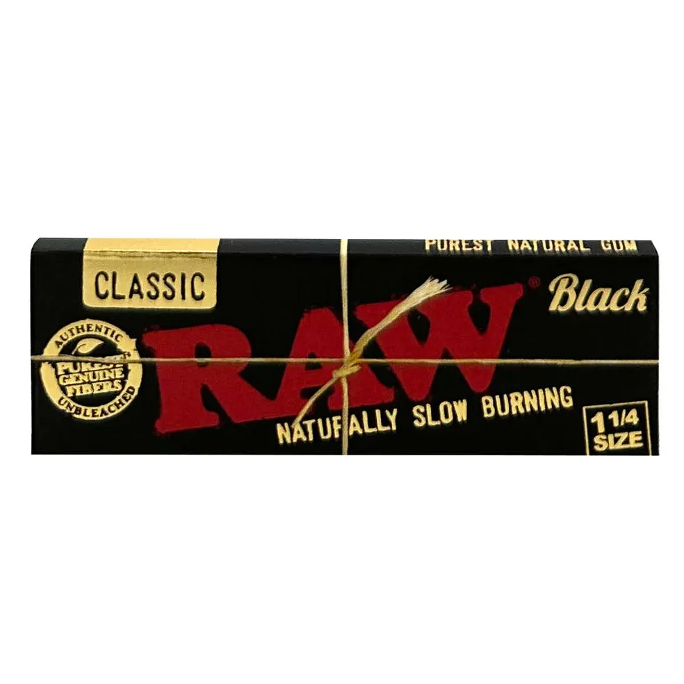 RAW [1 1/4" Black] Rolling Papers