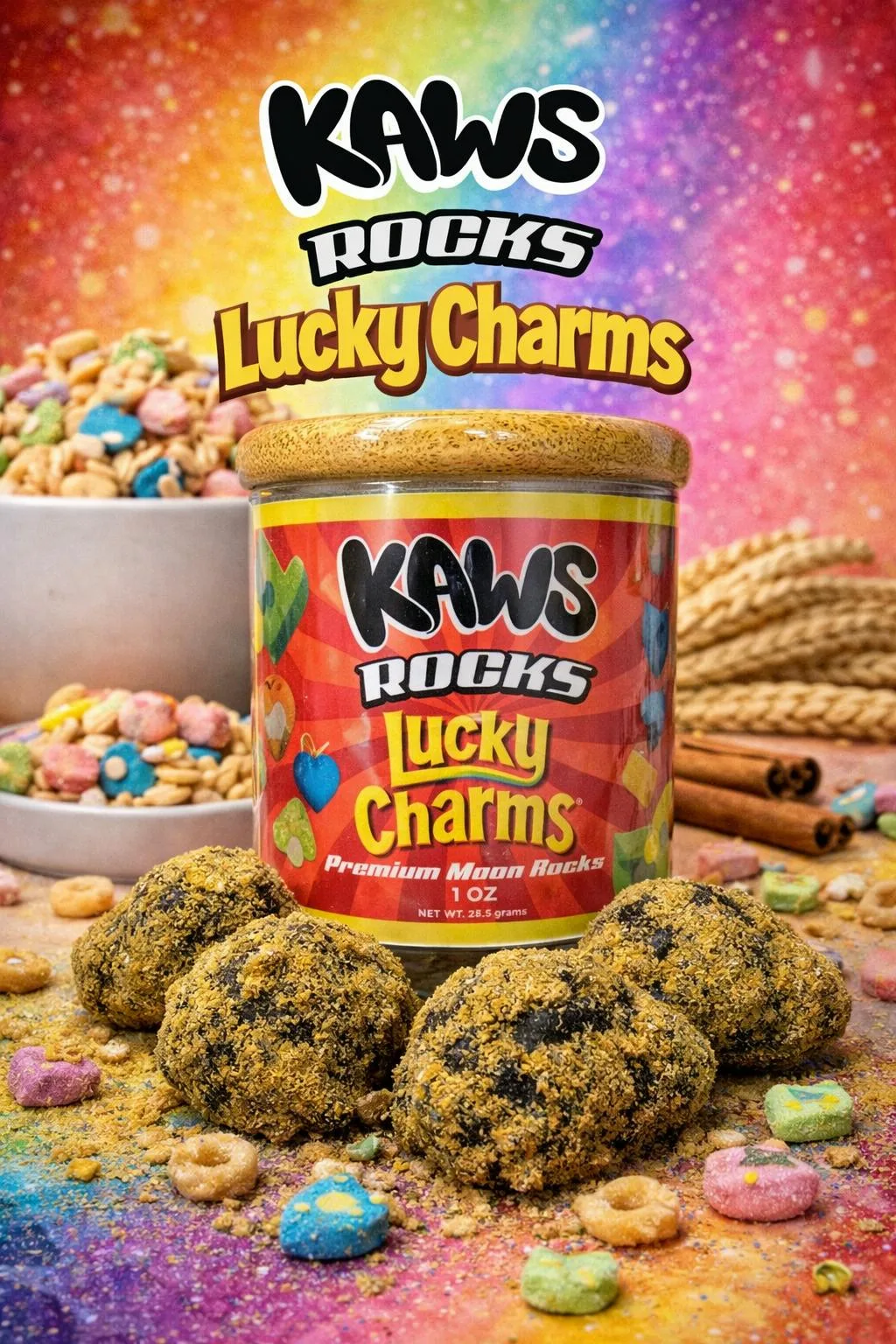 KAWS ROCKS | LUCKY CHARMS (1OZ MOONROCKS)