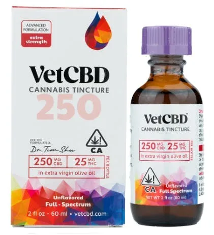 Vet CBD - 2oz-10:1 250CBD/THC25mg - Extra Strength - Retail
