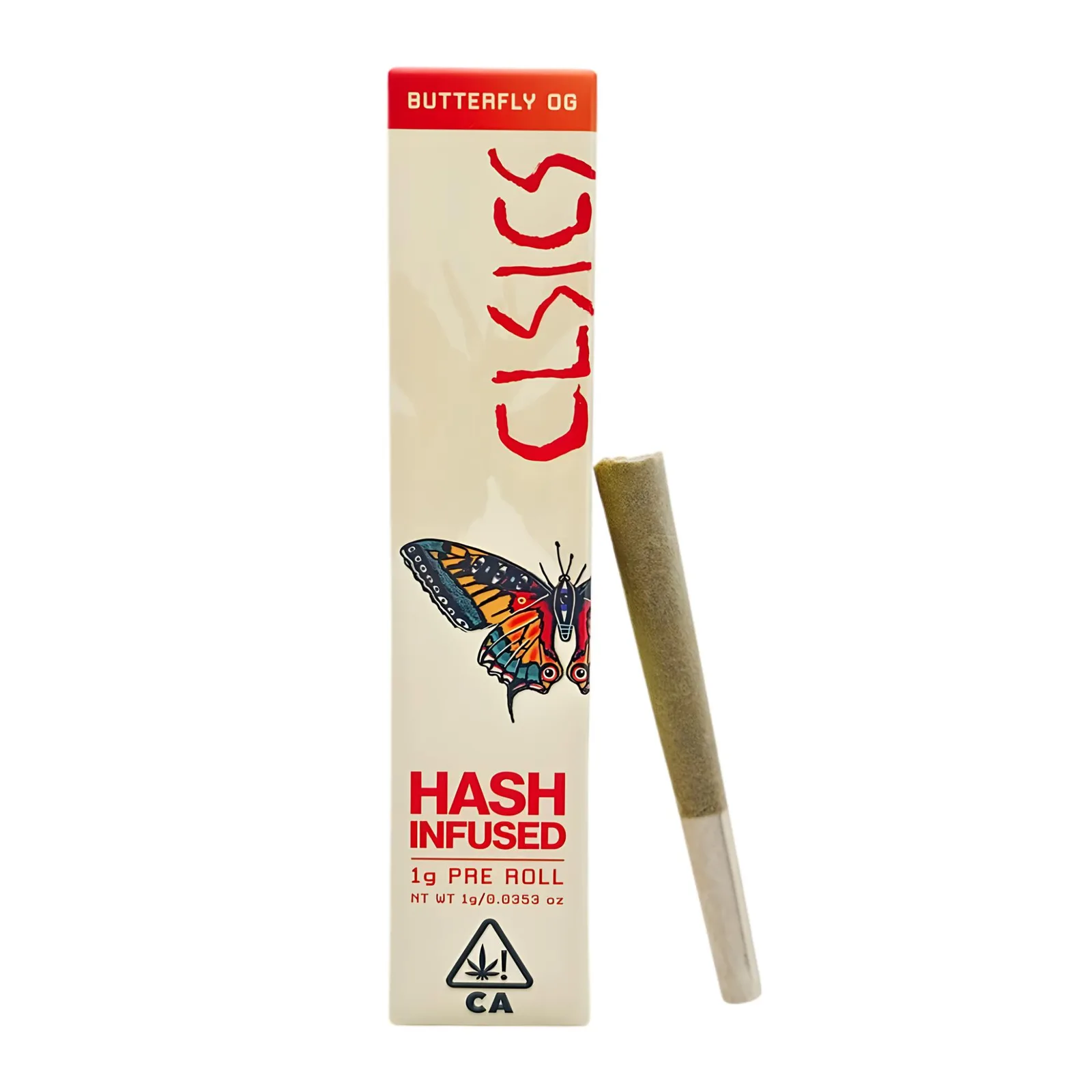 CLSICS | Infused Preroll | 1g | Hash | Butterfly OG