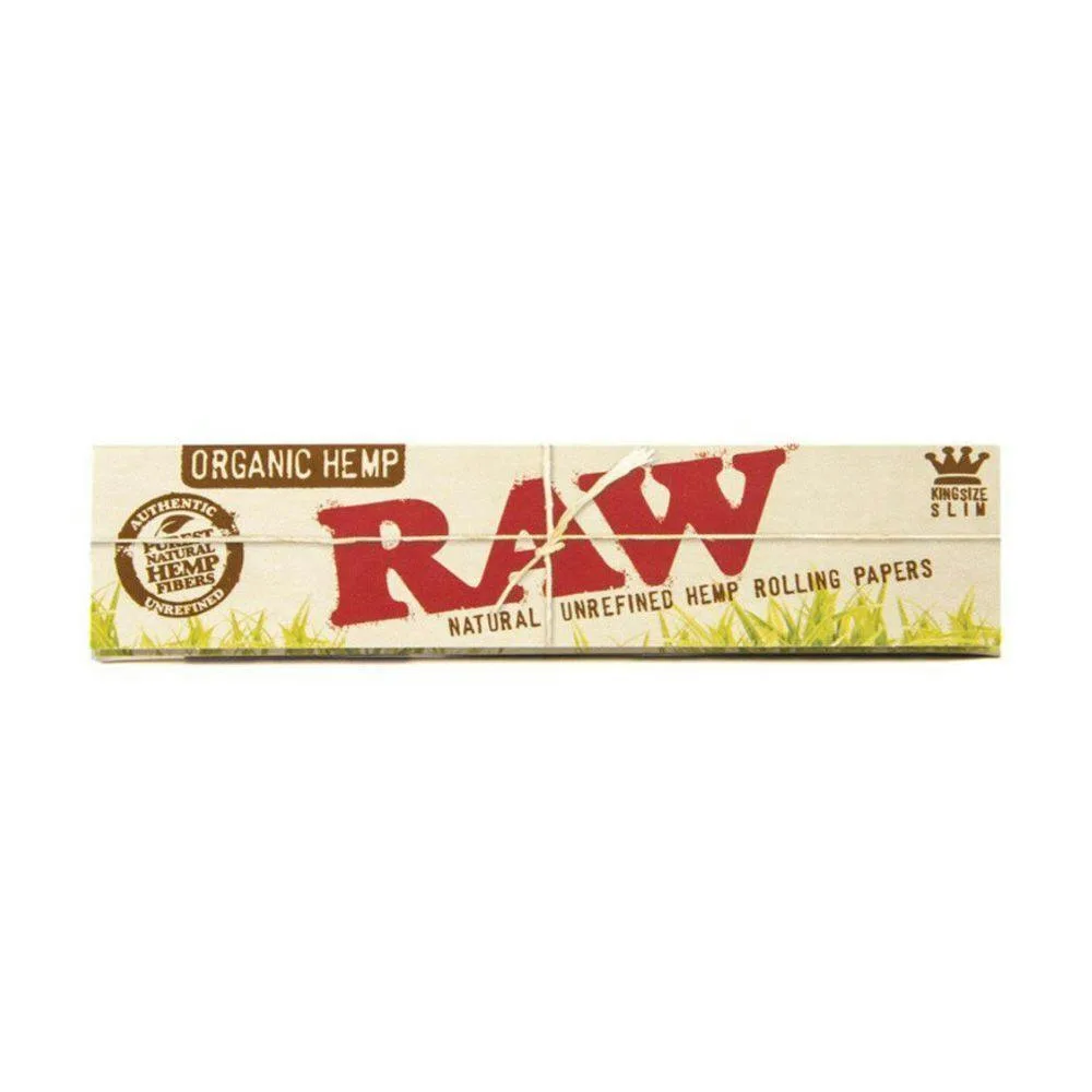 ORGANIC KING SIZE SLIM ROLLING PAPERS - RAW