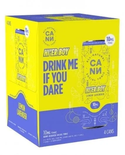 CANN - 10mg Can 4pk Hi'er Lemon Lavender