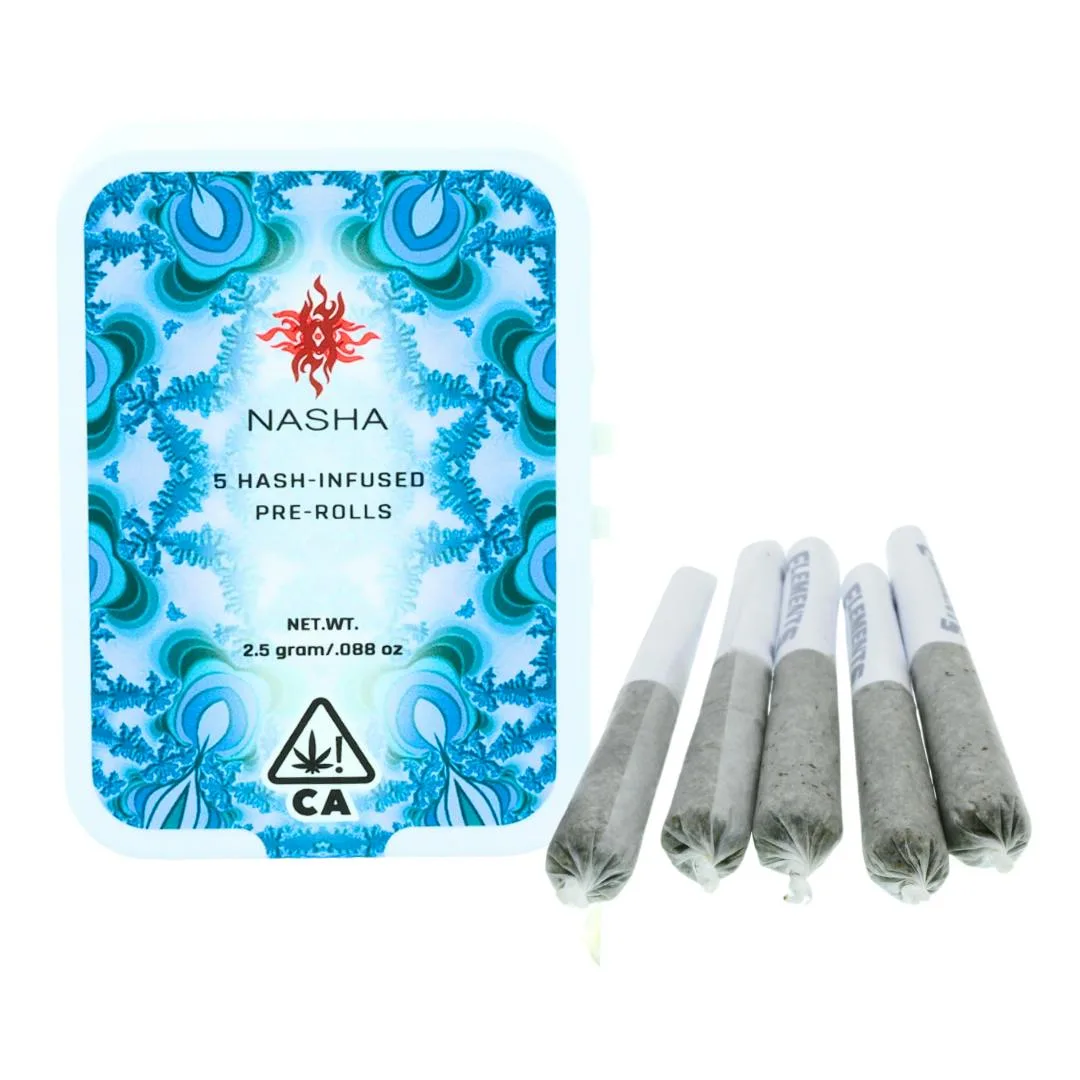 Hash Infused PreRolls - 5 pack - Egyptian Gold x GMOoz