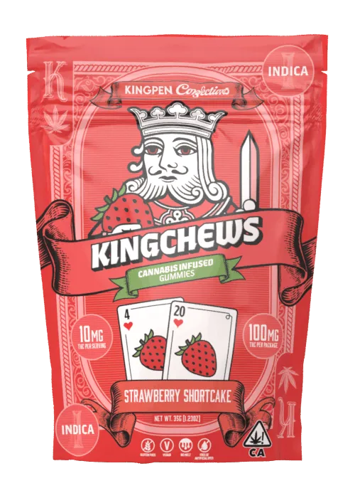 Kingchew | Strawberry Fields Gummies | 100mg | 10ct | 10mg/ea