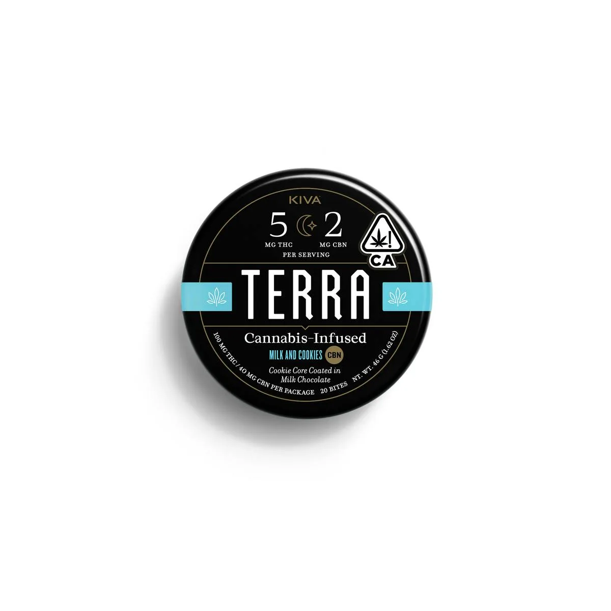Kiva Milk Chocolate Terra Bites - Milk and Cookies CBN 5:2 (100mg THC : 40mg CBN)