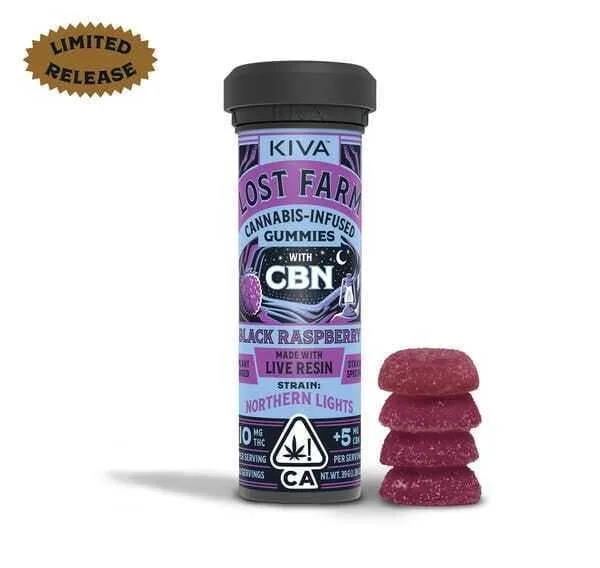 Lost Farm Black Raspberry 'Northern Lights' Gummies With CBN - 100mg