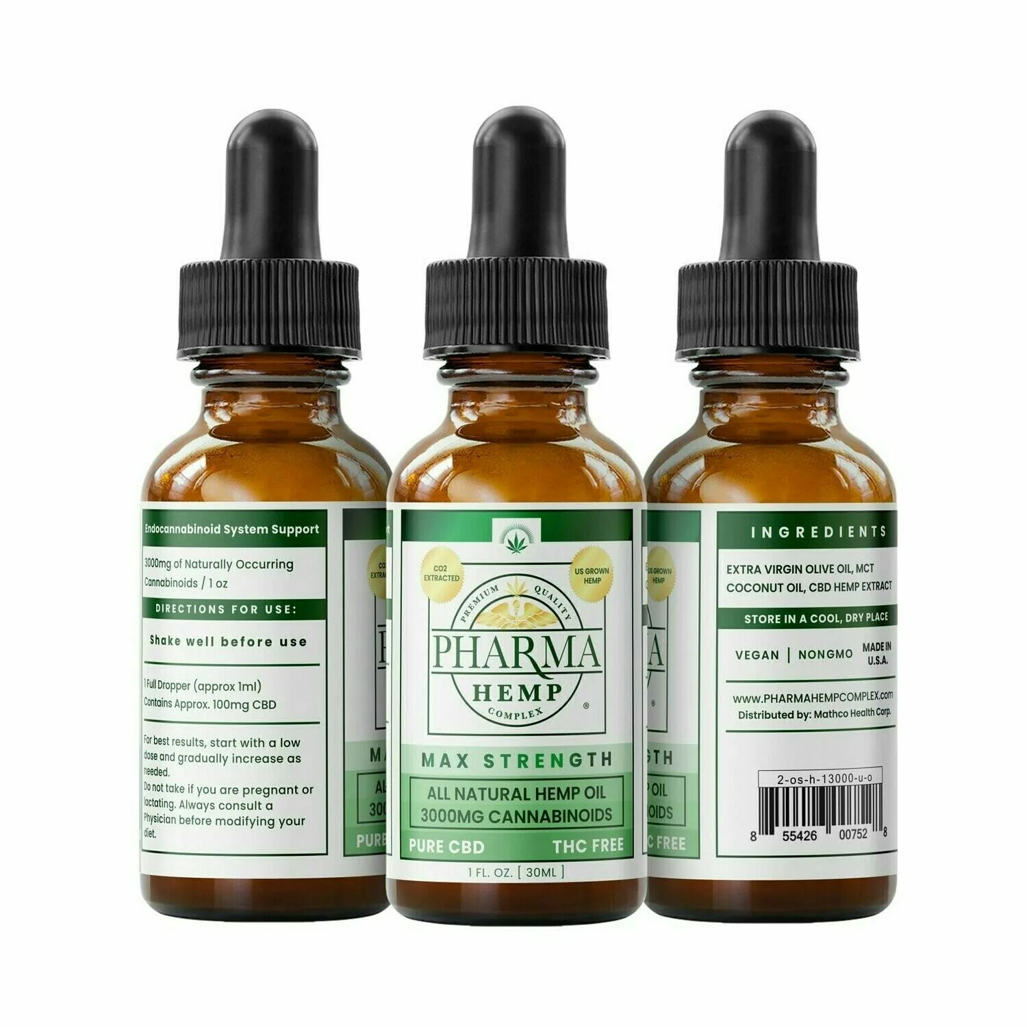 Pure CBD Tincture Max Strength 3,000mg 1oz