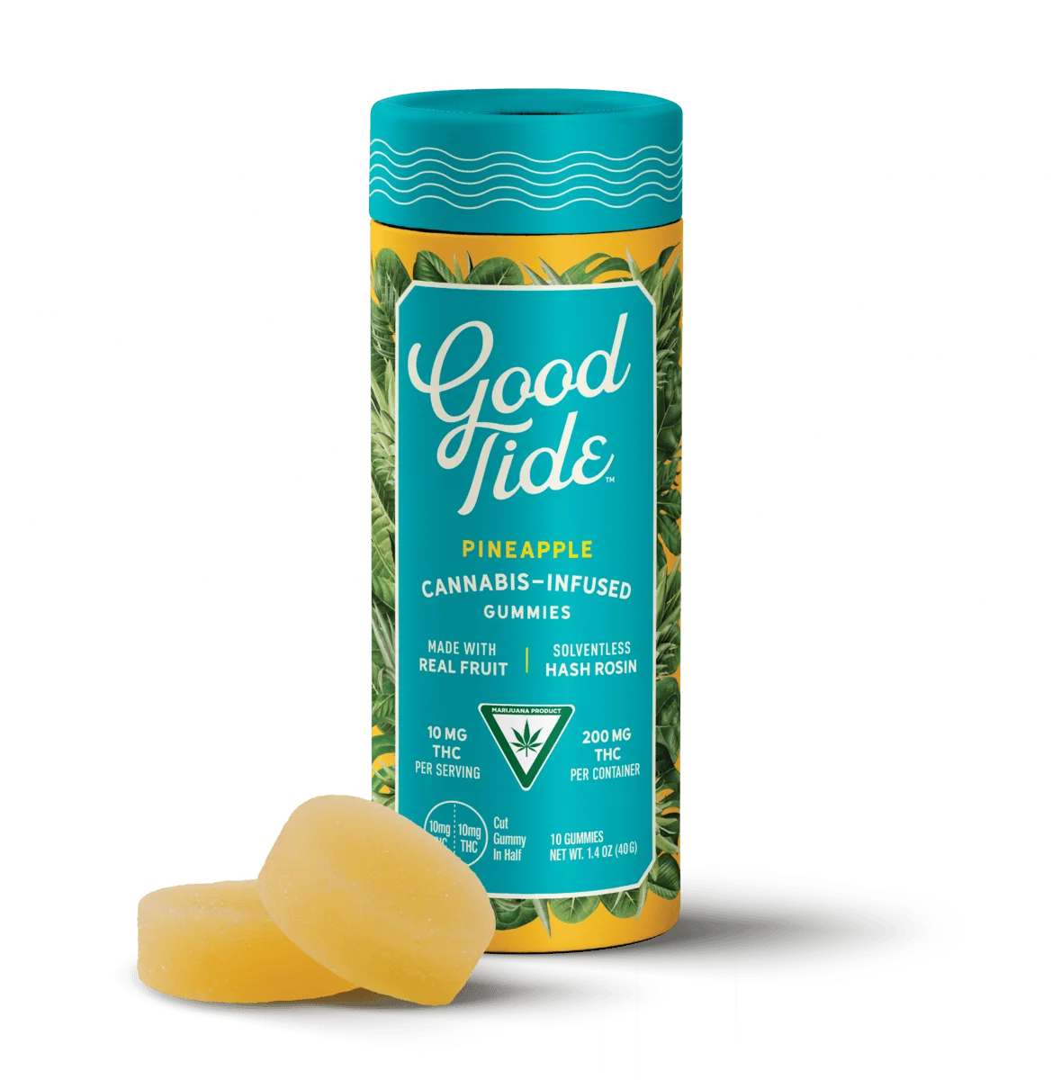 Pineapple Solventless Hash Rosin Gummies | Uplifting | 200mg