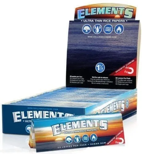 ELEMENTS RICE 1 1/4 PAPERS