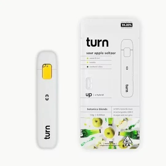 turn | Sour Apple Seltzer | Disposable | 1g