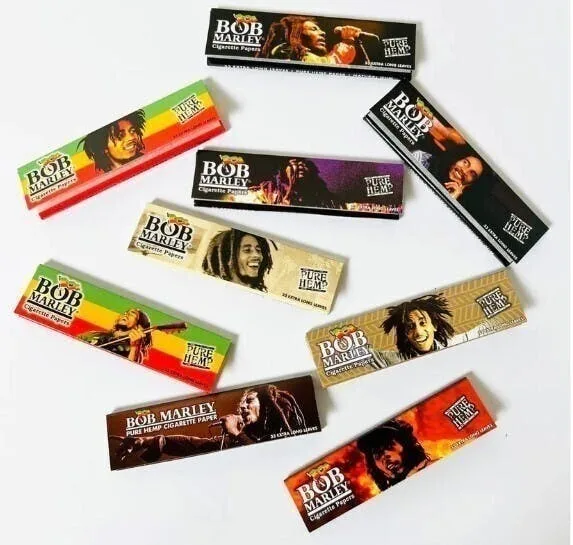 Bob Marley Hemp Paper - 1 1/4 Size Leaves+Natural Gum
