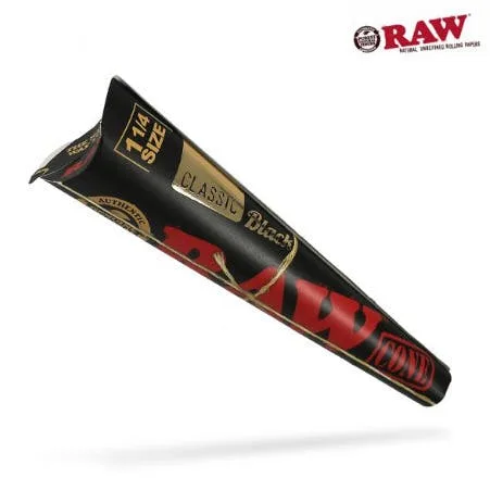Raw Cone Black 1 1/4 6ct