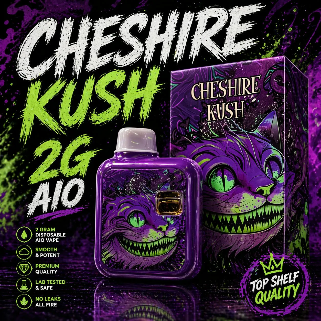 Mistyk - Cheshire Kush - 2G Live Resin AIO