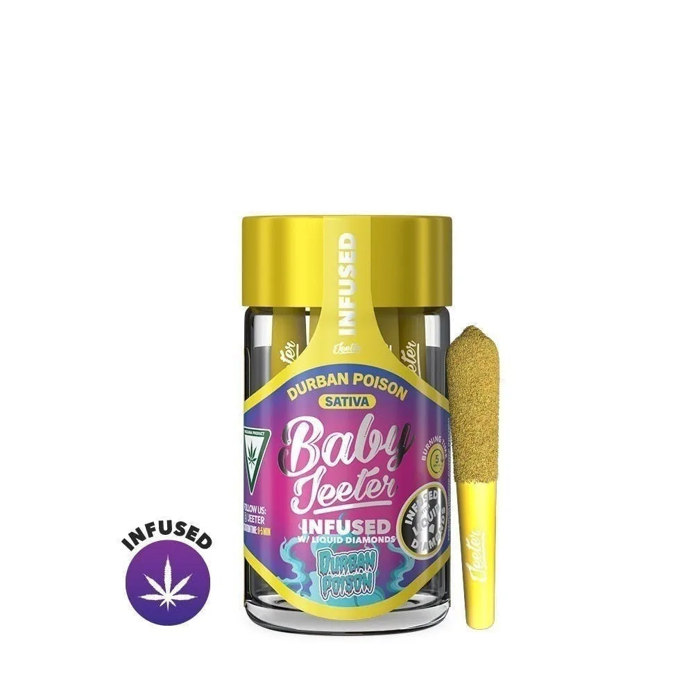 Jeeter | Durban Poison | Baby Infused Minis | 0.5g each | 5pk
