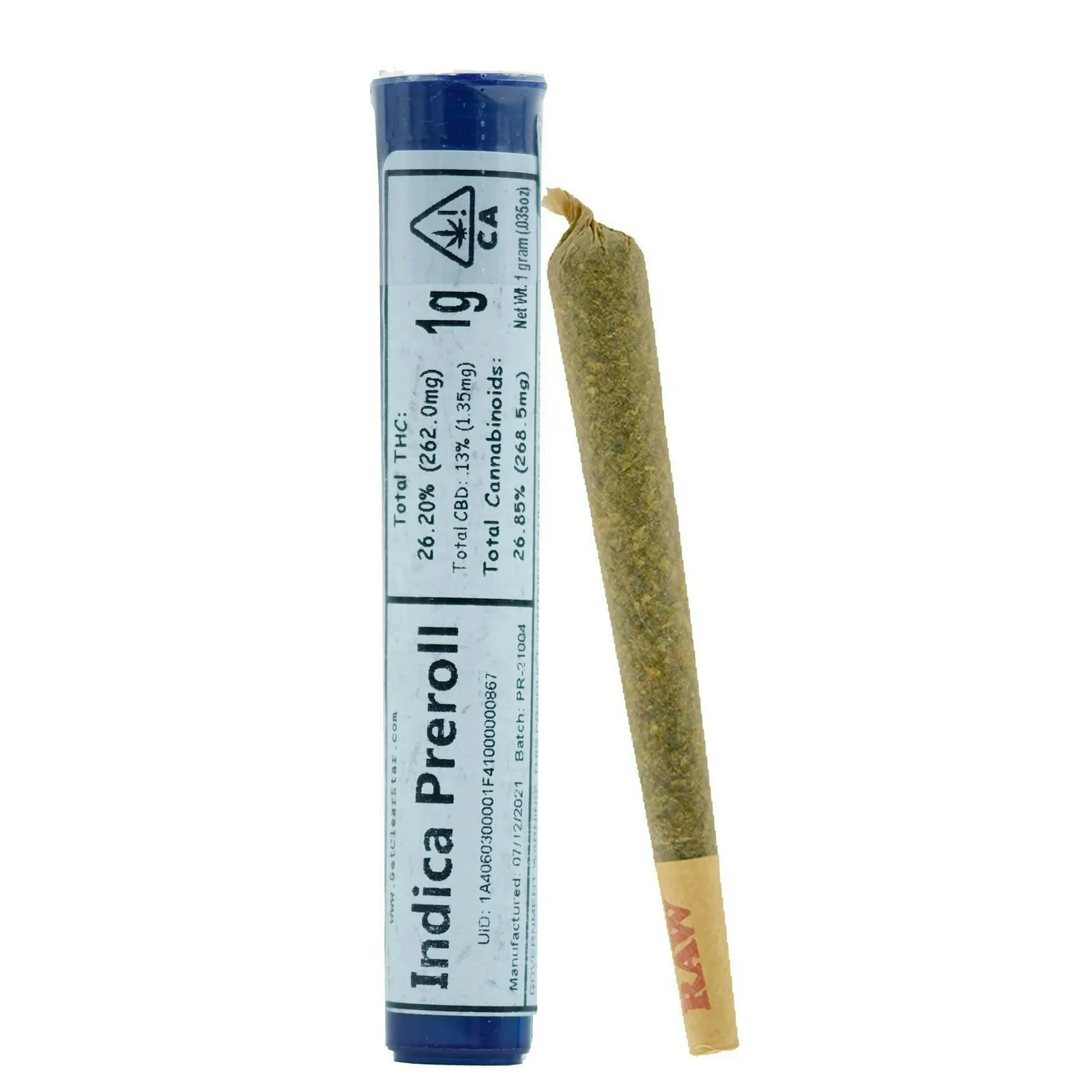 Clear Star - Clear Star Indica Preroll **SPECIAL PRICING** - 1g
