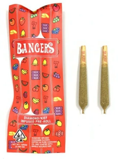 Bangers 2 Pack Diamond & Kief Infused Pre Roll - Melonade