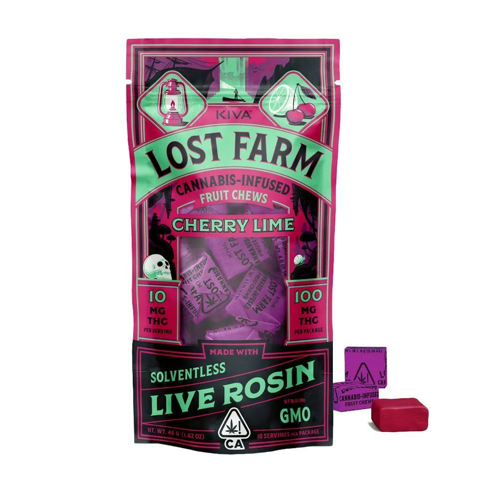 Cherry Lime Gmo Live Rosin Fruit Chew (100Mg) (10Pk)