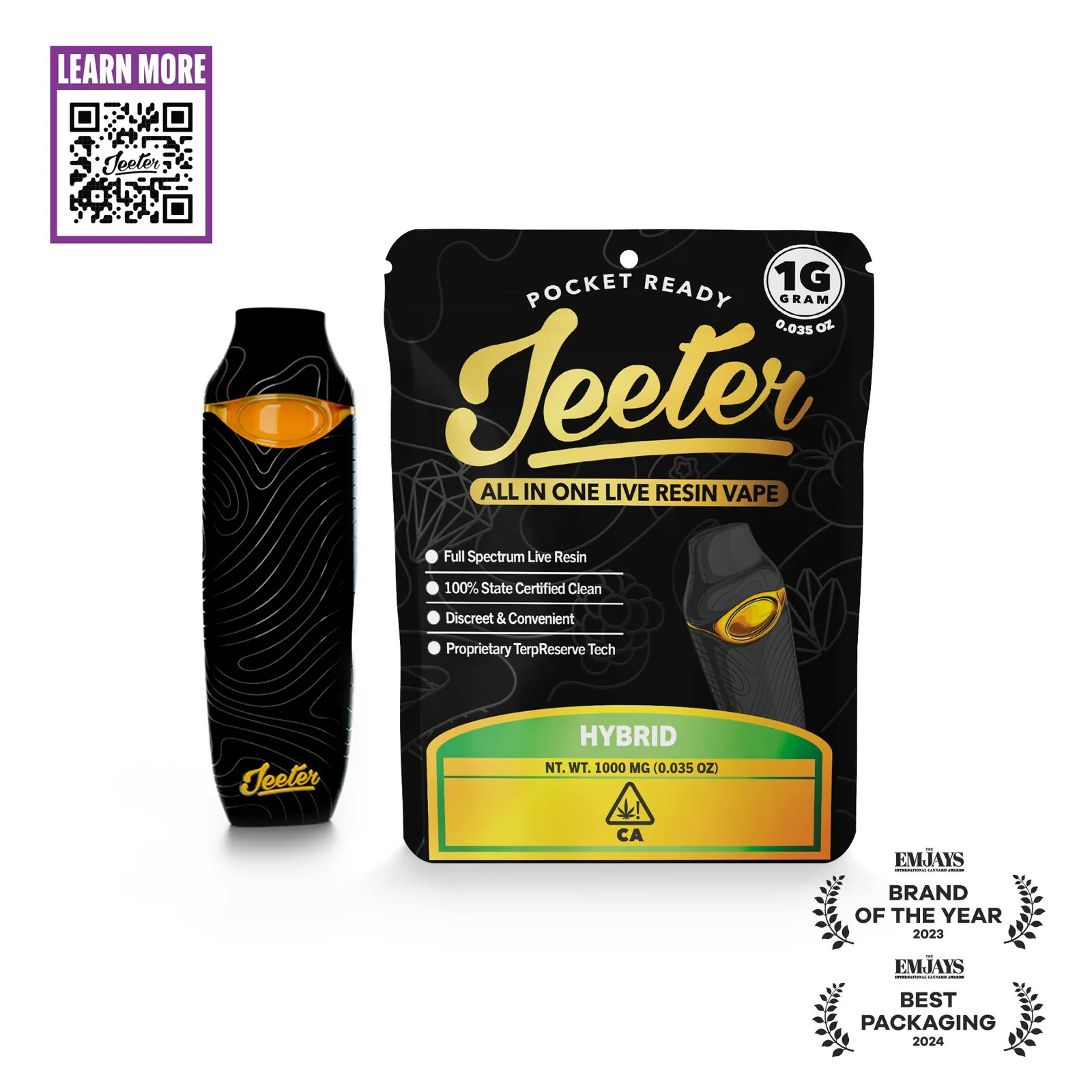 Jeeter | AIO Vape | 1g | Live Resin | Lemon Zilla