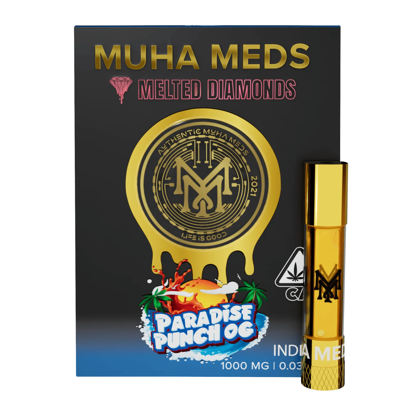 Muha Meds | Paradise OG | Melted Diamonds Cartridge | 1g