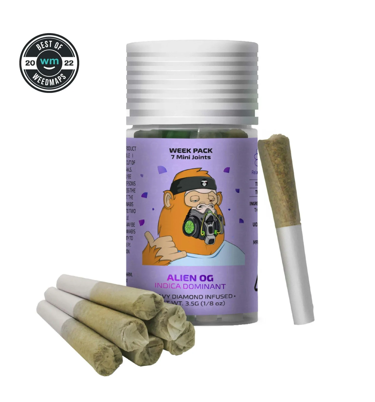 ALIEN OG — 7 Diamond Infused Prerolls (3.5g | 0.5g each)