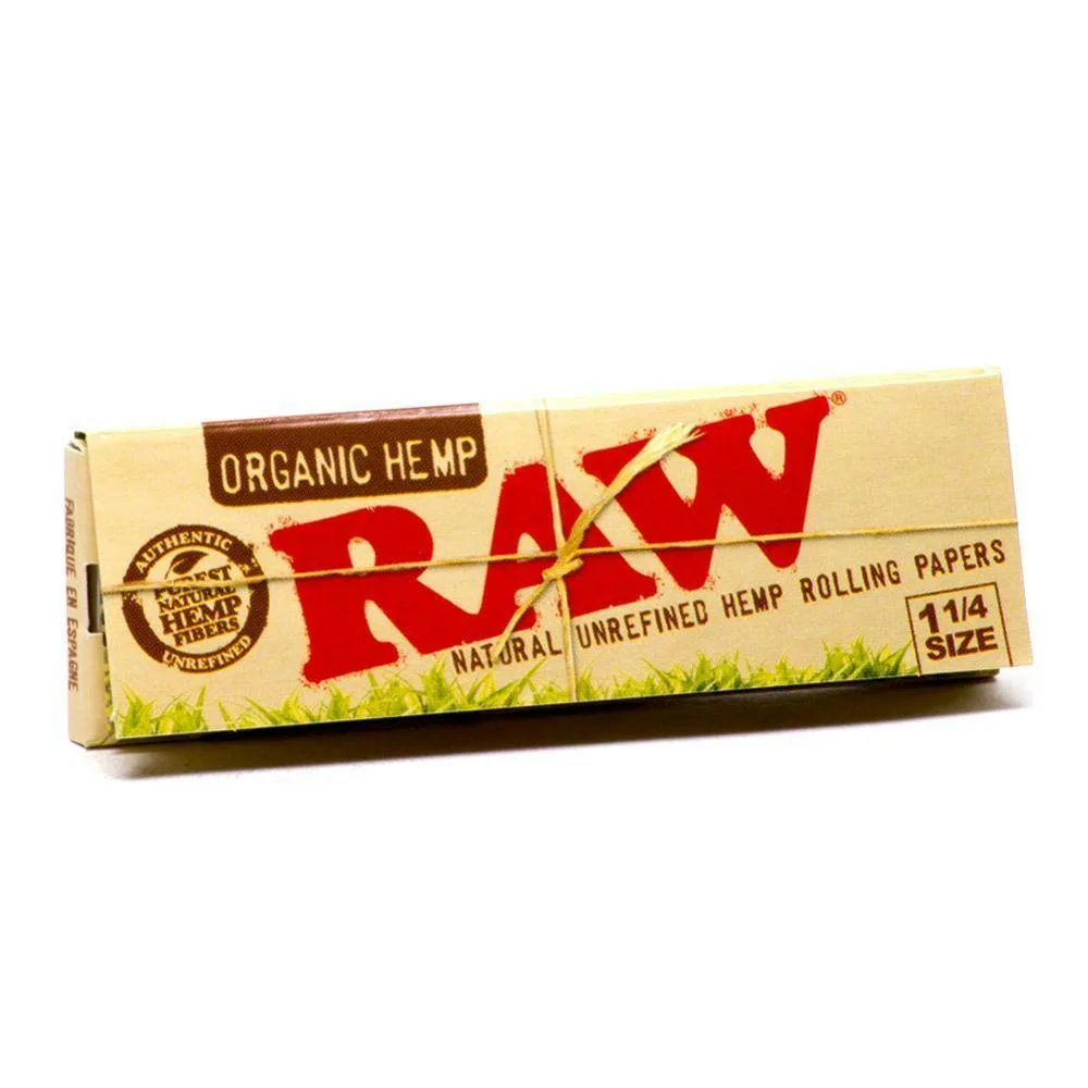 Raw 1 1/4 Organic Hemp Rolling Papers