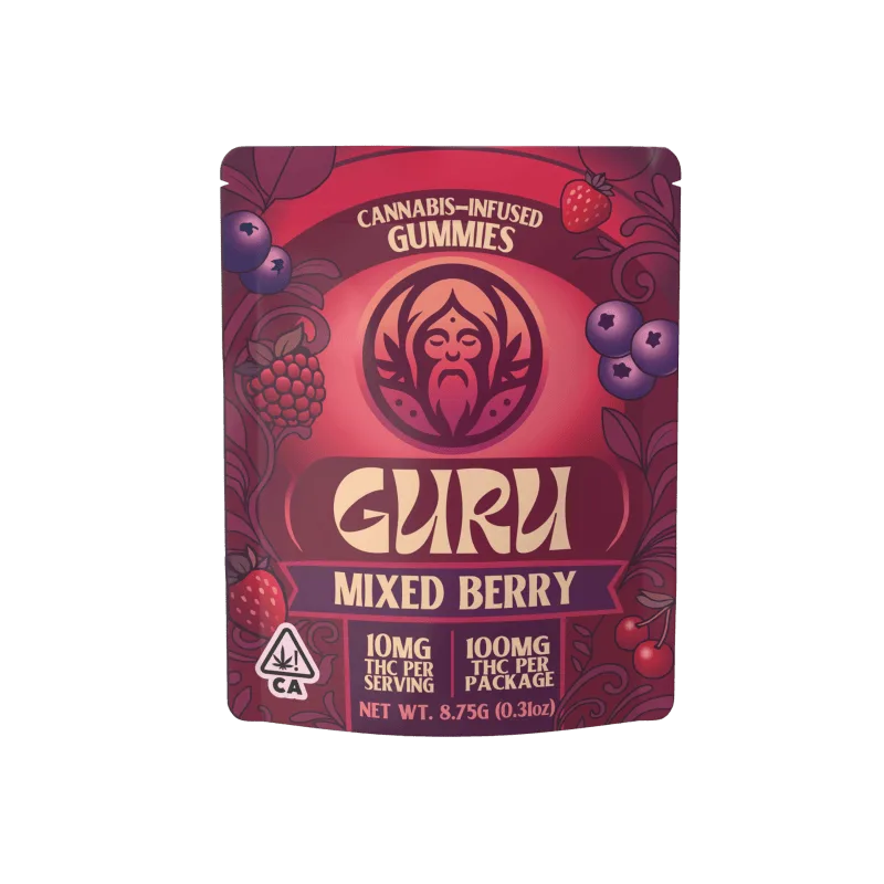 GURU - Mixed Berry Gummy - 100mg - Edible