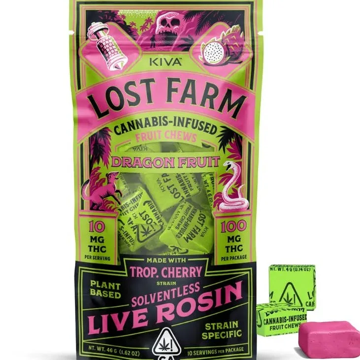 Lost Farm Dragon Fruit Trop Cherry Fruit Chews 100mg