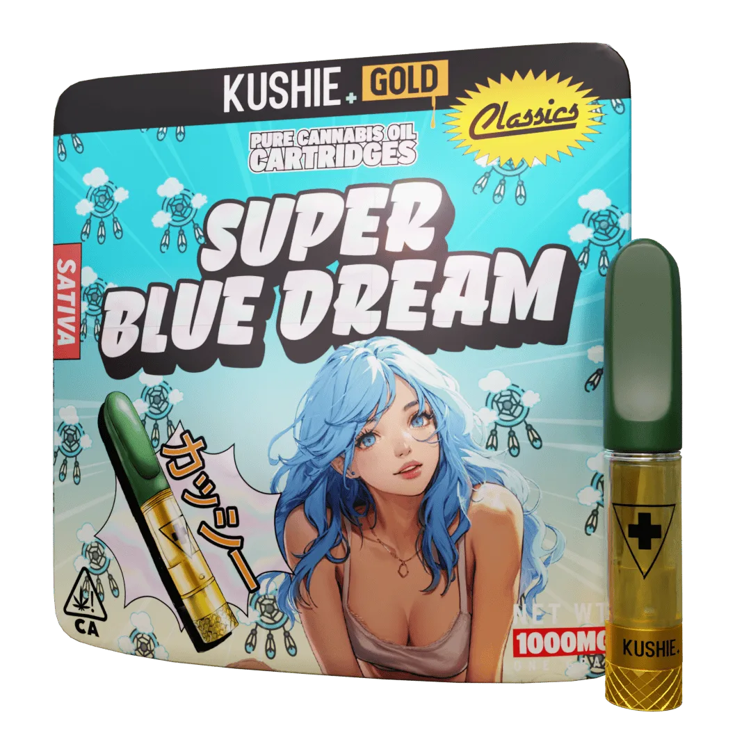 Super Blue Dream (Sativa) - Kushie+ Gold 1G Vape Cartridge