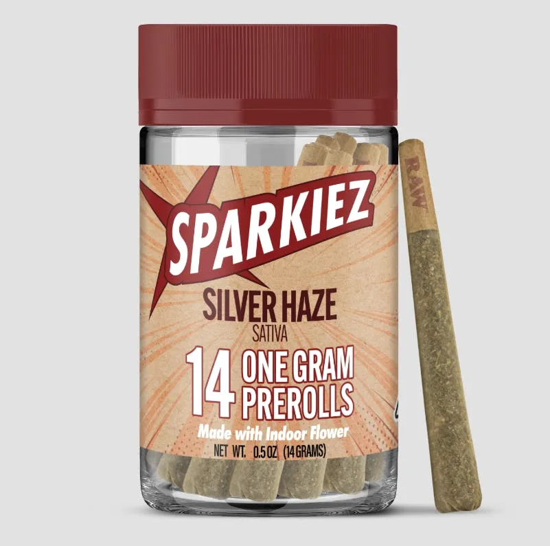 Sparkiez 14PK Silver Haze Preroll Pack 14G